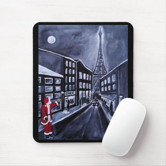 Tapis De Souris Santa in Paris Painting by Alfred Fox (Avec souris)