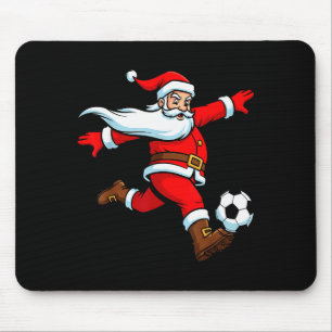 Tapis De Souris Santa Joue au Football Noël Sports Femmes Hommes E