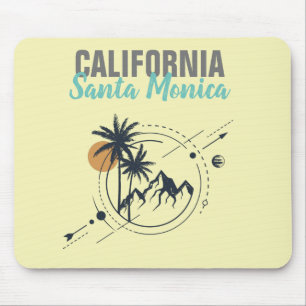 Tapis De Souris Santa Monica Californie Geometric Palms