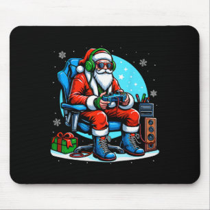 Tapis De Souris Santa Noël Joueur Xmas Drôle Vidéo Jeux Chri