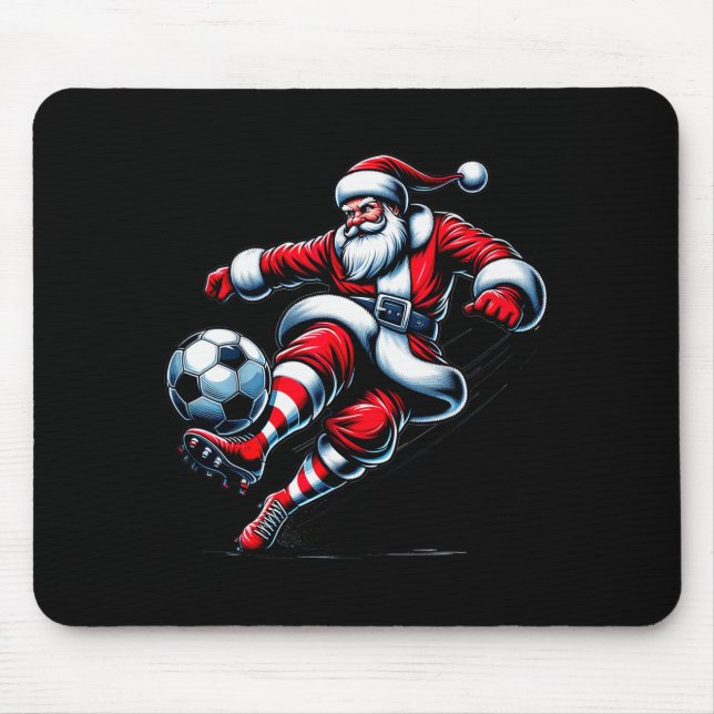 Tapis De Souris Santa Plays Soccer Christmas Srts Women Men Kids  (Devant)