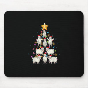 Tapis De Souris Santa Sheep Christmas Tree Lights Funny Sheep Veni