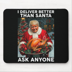 Tapis De Souris Santa Trump Dinde Noël Drôle Célébration 