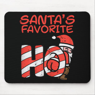 Tapis De Souris Santas Favori Funny Naughty Noël Adulte Favori Noë