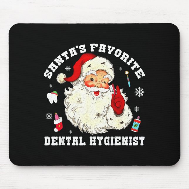 Tapis De Souris Santas Favorite Dental Hygienist Christmas Funny G (Devant)