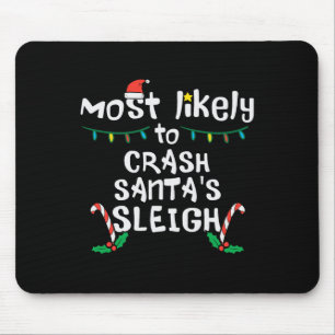 Tapis De Souris Santas Sleigh Sleigh Noël Fam