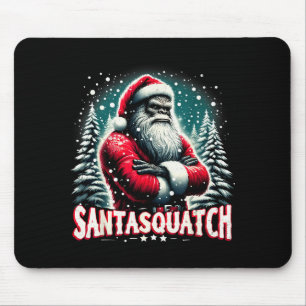 Tapis De Souris Santasquatch drôle Bigfoot Santa Noël Art 