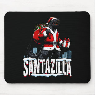 Tapis De Souris Santazilla Kaiju Santa Noël Monstre Japonais