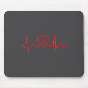 Tapis De Souris Santé cardiaque Sensibilisation aux maladies cardi