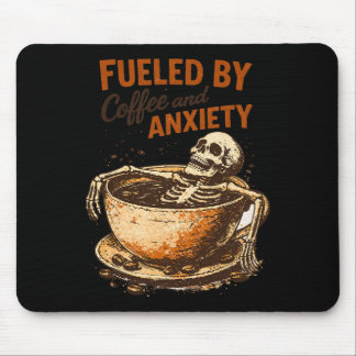Tapis De Souris Santé Mentale Café Caféiné Alimenté Par Le Café