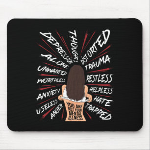Tapis De Souris Santé mentale Suicide Sensibilisation Dépression U