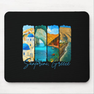 Tapis De Souris Santorin Grèce Voyager Coup de pinceau Rencontre-m