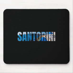 Tapis De Souris Santorin île grecque mer Égée Grèce vacances 