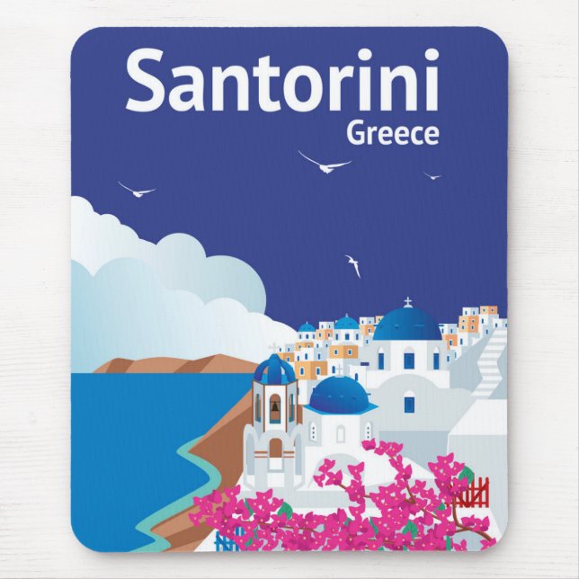 Tapis De Souris Santorini Grèce (Devant)