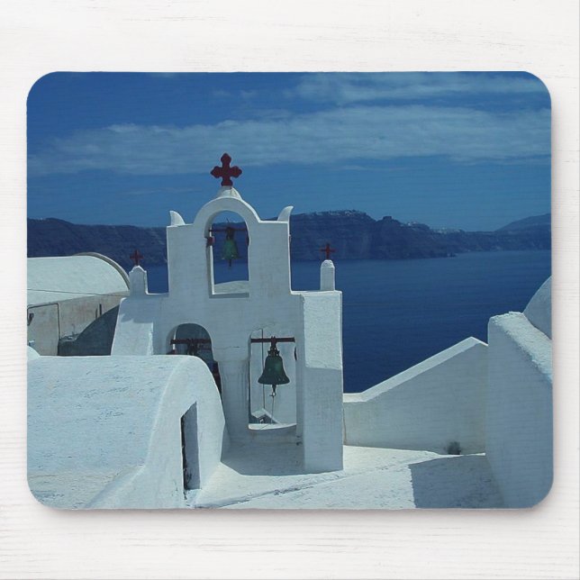 Tapis De Souris Santorini Mousepad Grèce (Devant)