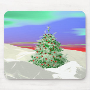 Tapis De Souris Sapin de Noël de coeurs