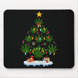 Tapis De Souris Sapin de Noël en feuilles Herbe de Noël pour fumeu