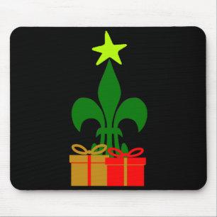 Tapis De Souris Sapin de Noël fun Louisiana Cajun La Nouvelle-Orlé