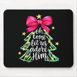 Tapis De Souris Sapin de Noël Oh Venez Adorons-Le Coquette B