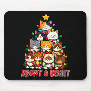 Tapis De Souris Sapin de Noël pour chat Meowy et lumineux T-shirt