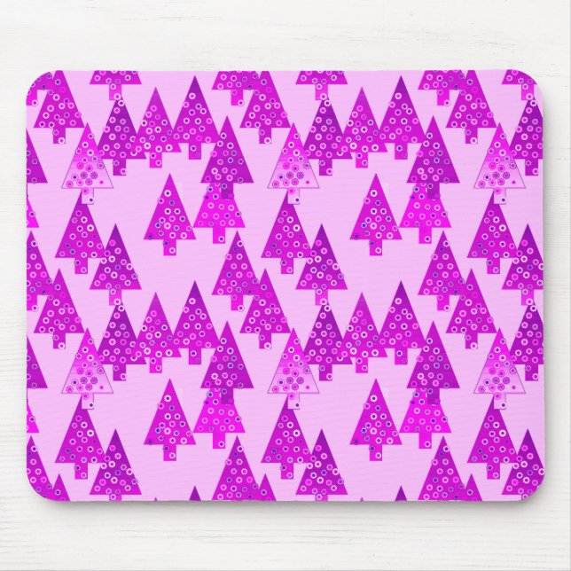 Tapis De Souris Sapins de Noël à fleurs modernes - orchidée (Devant)
