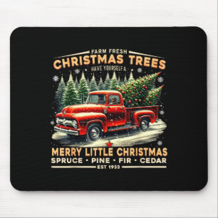 Tapis De Souris Sapins de Noël frais de la ferme Modèle de camion