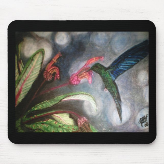 TAPIS DE SOURIS SAPPHIRE BLEU HUMMING OISEPAD (Devant)