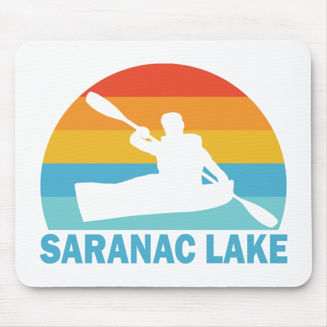 Tapis De Souris Saranac Lake New York Kayak (Devant)