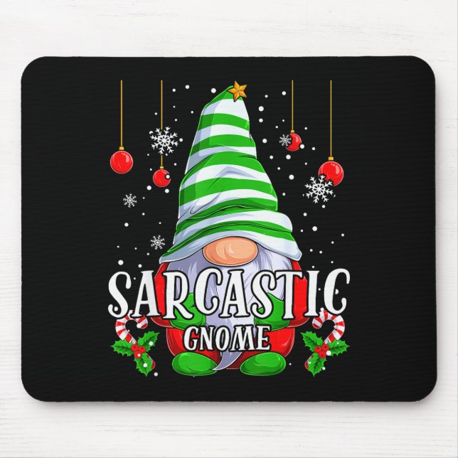 Tapis De Souris Sarcastic Gnome Christmas Pajamas Matching Family  (Devant)