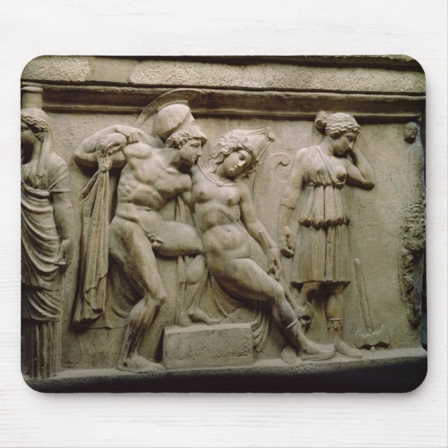 Tapis De Souris Sarcophage grec avec une scène montrant la (Devant)