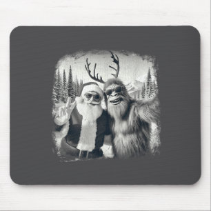 Tapis De Souris Sasquatch 67 Sapin de Noël Drôle de Père Noël Bigf