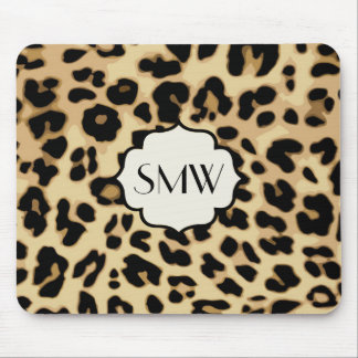 Tapis De Souris Sassy Empreinte de léopard Monogramme