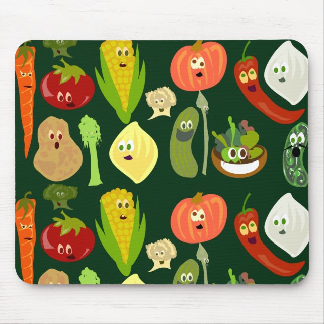 Tapis De Souris Sassy Légumes mignons ! (Devant)