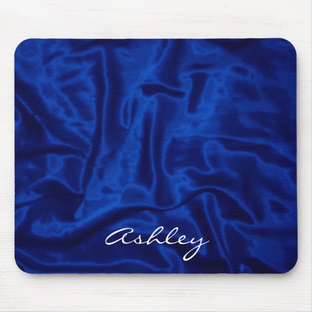 Tapis De Souris Satin Bleu - Ordinateur Mousepad (Devant)