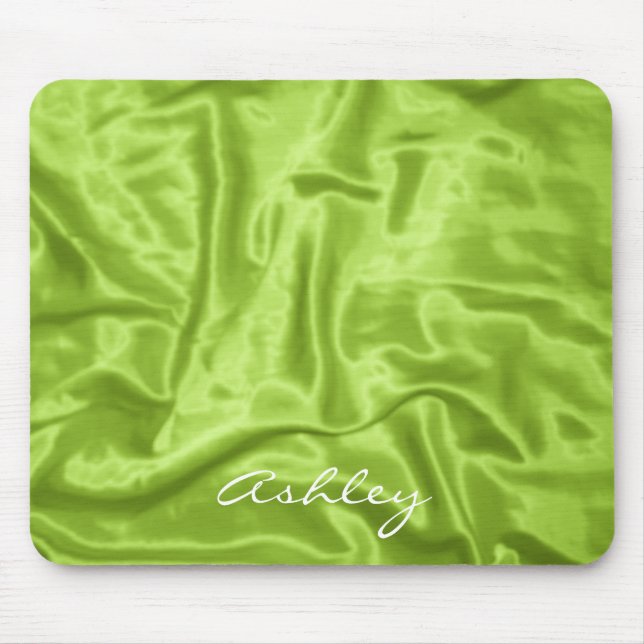 Tapis De Souris Satin Vert - Mousepad Ordinateur (Devant)