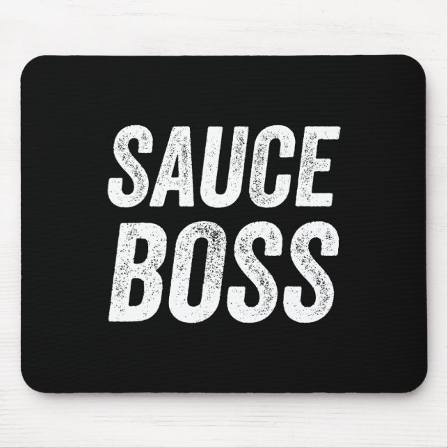 Tapis De Souris Sauce Boss Chef Bbq Cook Food Humorousa  (Devant)