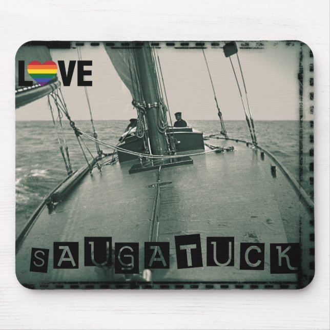 Tapis De Souris Saugatuck Michigan Gay Interest Sailing 1910 Photo (Devant)
