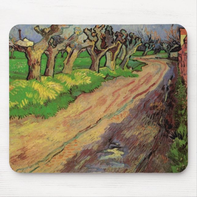 Tapis De Souris Saules Pollard par Vincent van Gogh (Devant)