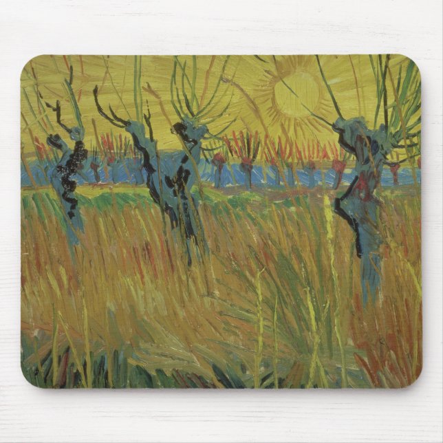 Tapis De Souris Saules Pollarded par | de Vincent van Gogh, (Devant)