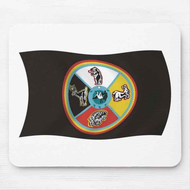 Tapis De Souris Sault Ste. Drapeau Marie Tribe Mousepad (Devant)
