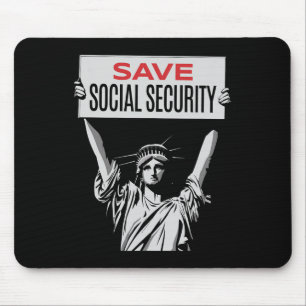 Tapis De Souris Sauver la sécurité sociale - Statue de la Liberté