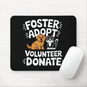 Tapis De Souris Sauver les animaux en refuge Adopter Donner Bénévo