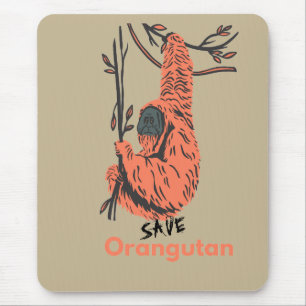 Tapis De Souris Sauver orang-outan