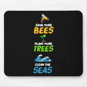Tapis De Souris Sauver Plus D'Abeilles Plante Plus D'Arbres Nettoy