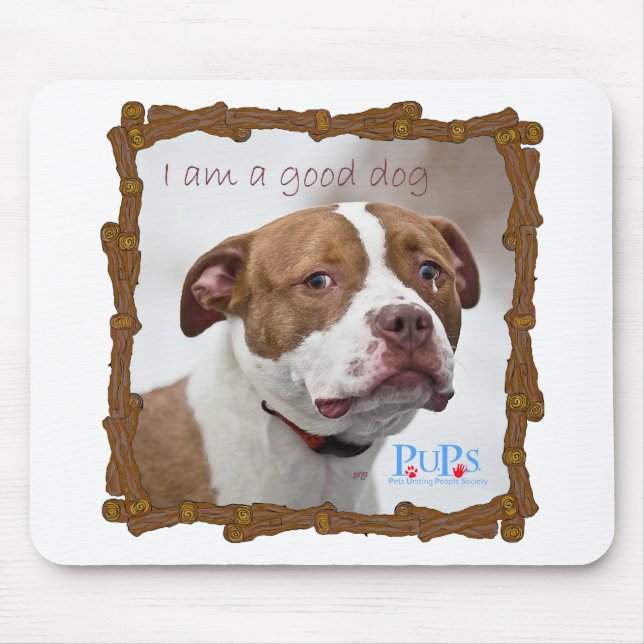 Tapis De Souris Sauvetage des bons chiens Pit Bull (Devant)