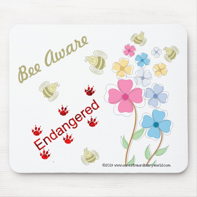 Tapis De Souris Sauvez les abeilles (Devant)