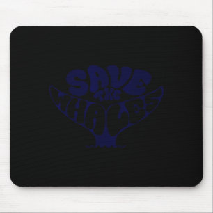 Tapis De Souris Sauvez les baleines vintage rétro environnementali