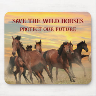 Tapis De Souris Sauvez Les Chevaux Sauvages