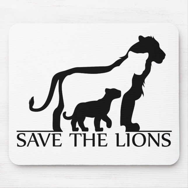 Tapis De Souris Sauvez les lions (Devant)