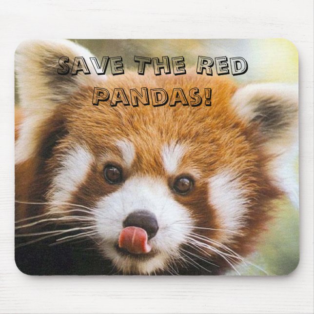 Tapis De Souris Sauvez les pandas rouges ! (Devant)